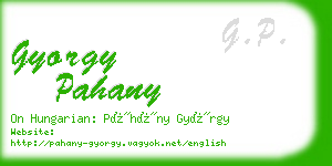 gyorgy pahany business card